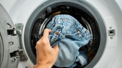 Džinsų plovimas skalbyklėje